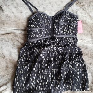 NWT Spaghetti Strap Printed Blouse